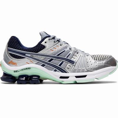 Asics Gel-Kinsei OG - Naisten Tennarit - Hopea/Laivastonsininen